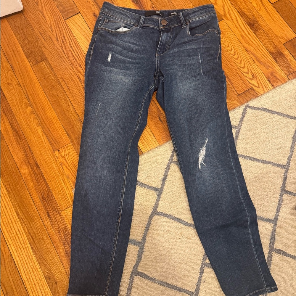 1822 Denim Adrianna Blue Skinny Jeans with Stretch
